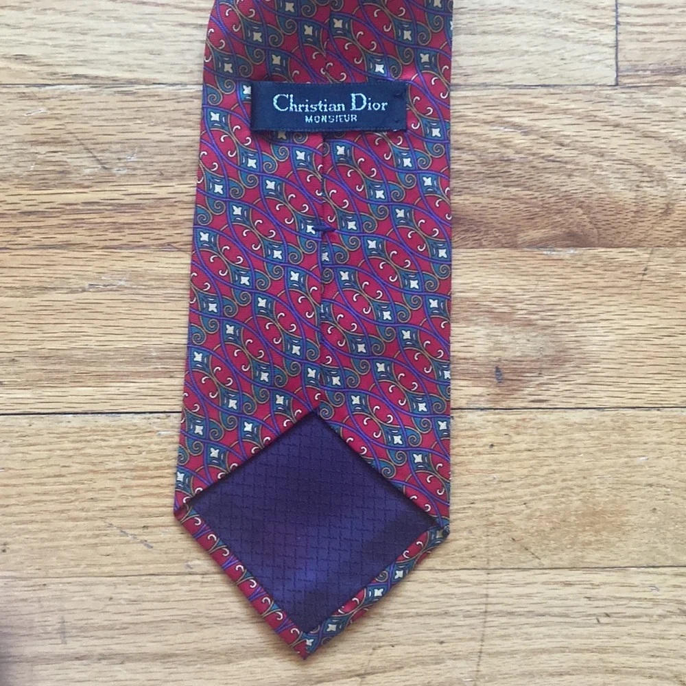 Christian Dior Monsieur Patterned 100% Silk Tie